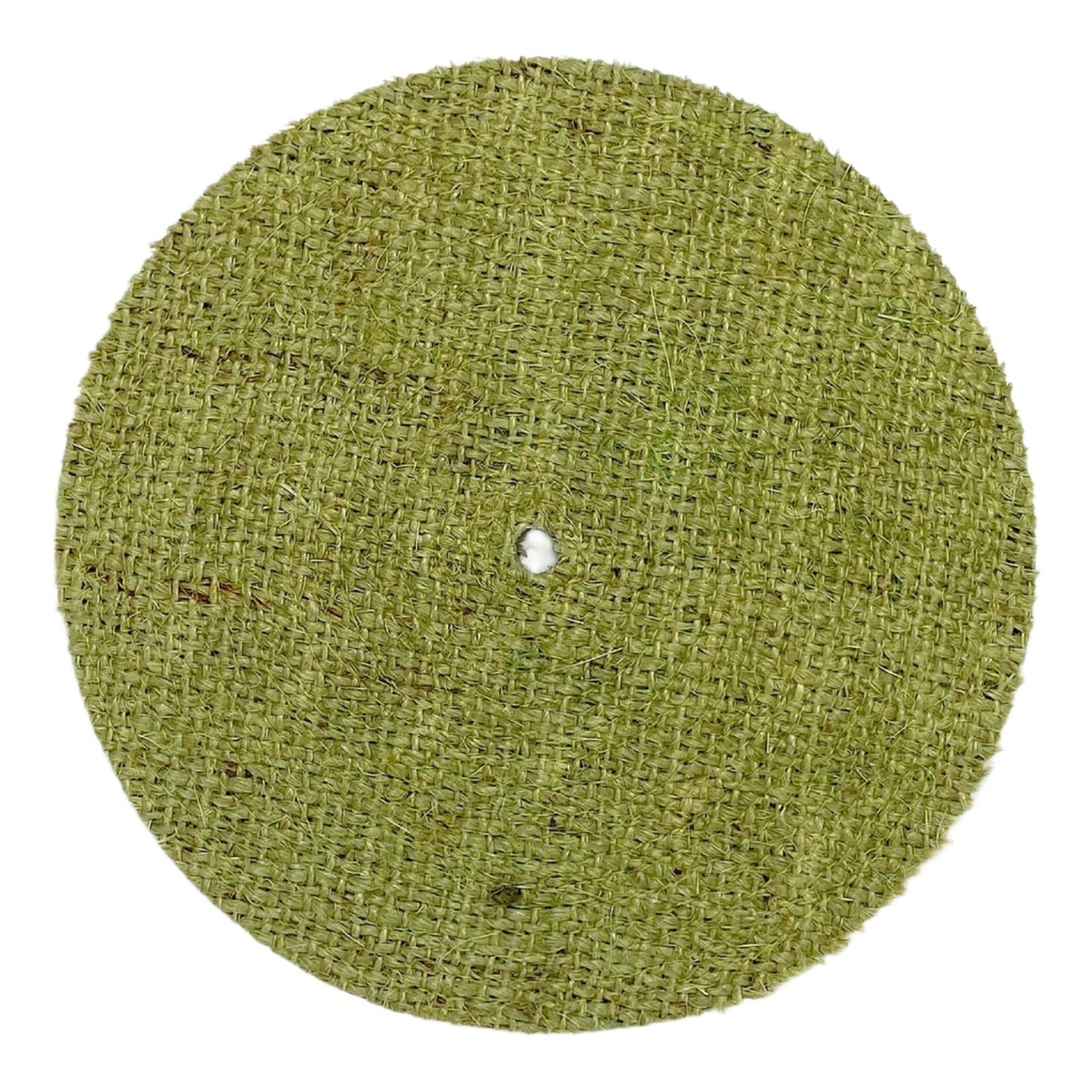 10" Green Medium Stiffness Full Disc Sisal Buffing Wheel - Low Tack - Infinish