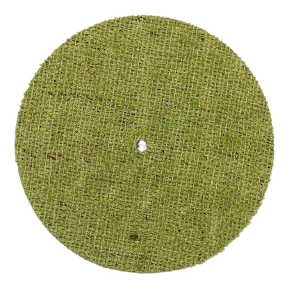 10" Green Medium Stiffness Full Disc Sisal Buffing Wheel - Low Tack - Infinish