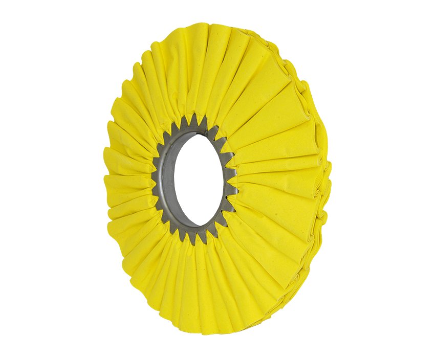 10" Yellow Mill Treated Airway Buffing Wheel 16ply - Infinish