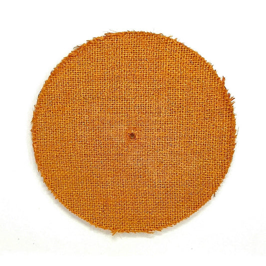 12" Orange Treated - Hard Stiffness - Full Disc Sisal Buffing Wheel - Low Tack - Infinish