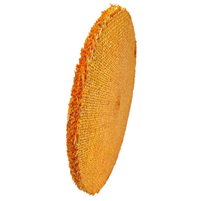 12" Orange Treated - Hard Stiffness - Full Disc Sisal Buffing Wheel - Low Tack - Infinish