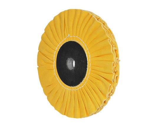 6" Fiber Center Airway Buffing Wheel 15ply Orange Treated 6" x 5/8" - Infinish