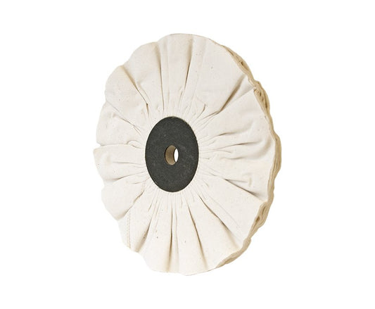 8" Fiber Center Airway Buffing Wheel 15ply Untreated 8" x 5/8" - Infinish