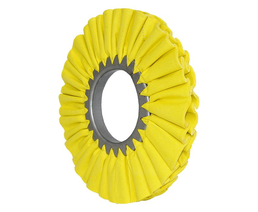 8" Yellow Mill Treated Airway Buffing Wheel 16ply - Infinish