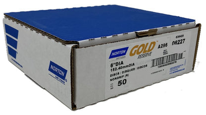 Norton Gold A/O 120 Grit 6" Discs - 50 Ct. - Infinish