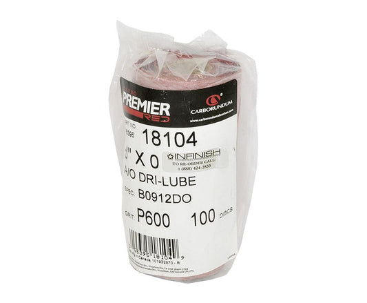 Premier Red A/O 600 Grit 5" PSA Disc - Infinish