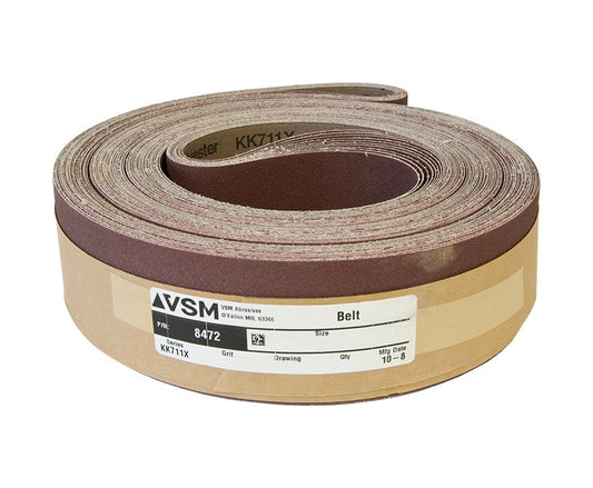 VSM Abrasive Sanding Belts 3" x 168" 80 Grit A/O - Infinish