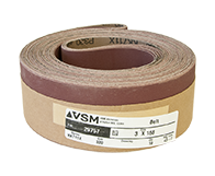 VSM Abrasive Sanding Belts 3" x 168" 320 Grit A/O